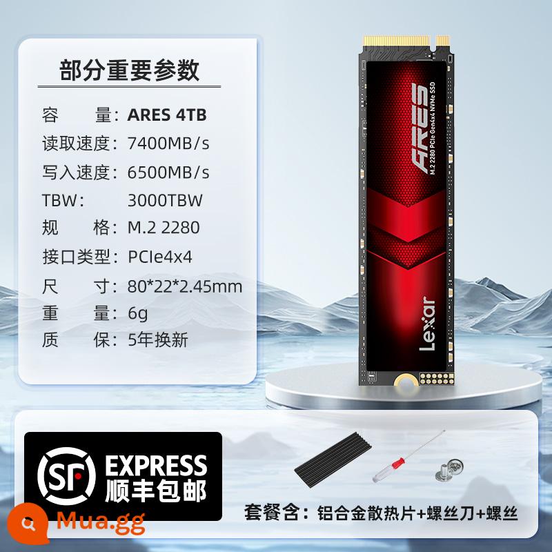 Ổ cứng thể rắn Lexar ARES M.2 1T 2T 4TB máy tính để bàn 4.0 máy tính xách tay thể rắn SSD - SSD ARES 4TB