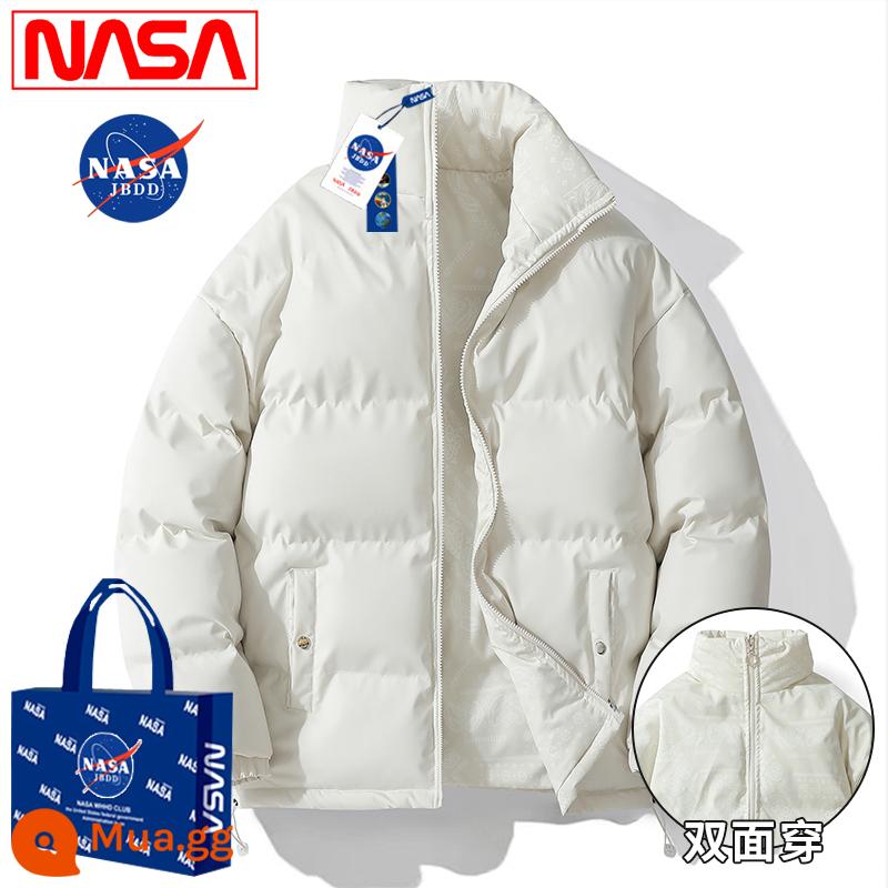 NASA Tide Brand Co -Branded Winter Decly Cotton Quần áo bên ngoài cặp vợ chồng và phụ nữ mặc đôi mặc quần áo cotton lớn - NASA-KG9696 Khaki