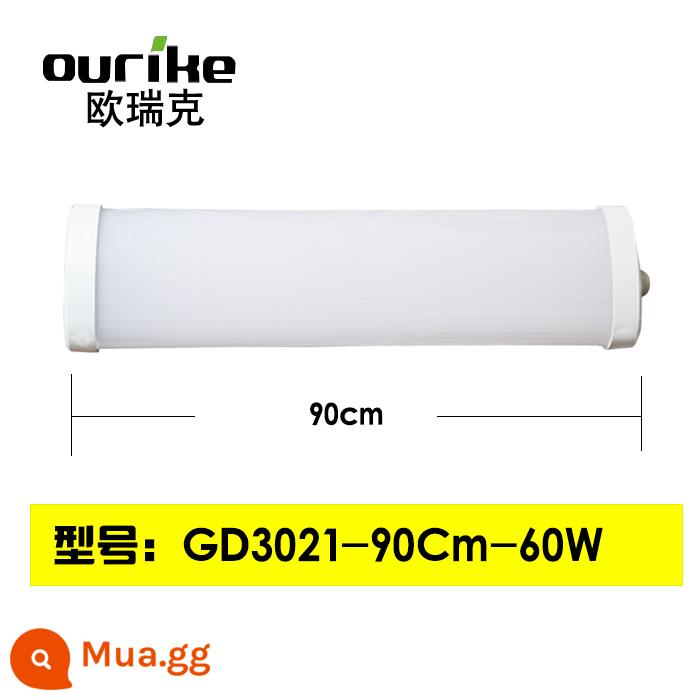 Đèn ba chiều PC Đèn LED tích hợp dải đèn ngoài trời chống cháy nổ chống nước chống ẩm nhà xưởng tủ lạnh nhà máy chiếu sáng phòng tắm - GD3021-60W trắng (giá 10 chiếc)