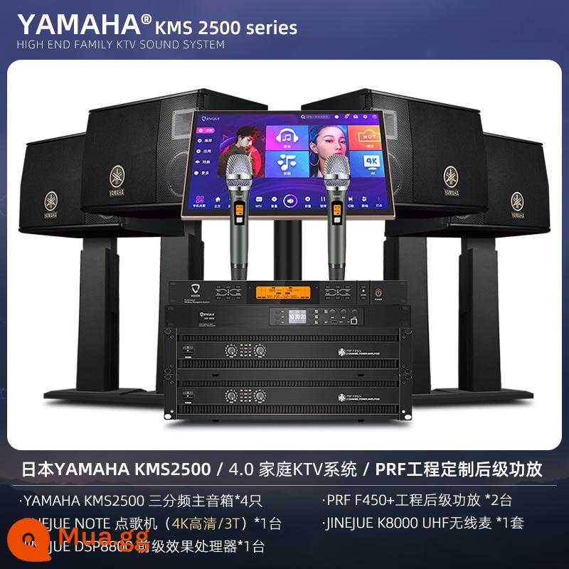 Bộ âm thanh Yamaha/Yamaha family KTV trọn bộ dàn hát karaoke gia đình thiết bị dàn karaoke gia đình - Hệ thống KTV gia đình YAMAHA KMS2500 / 4.0 Nhật Bản / Bộ khuếch đại công suất kỹ thuật PRF