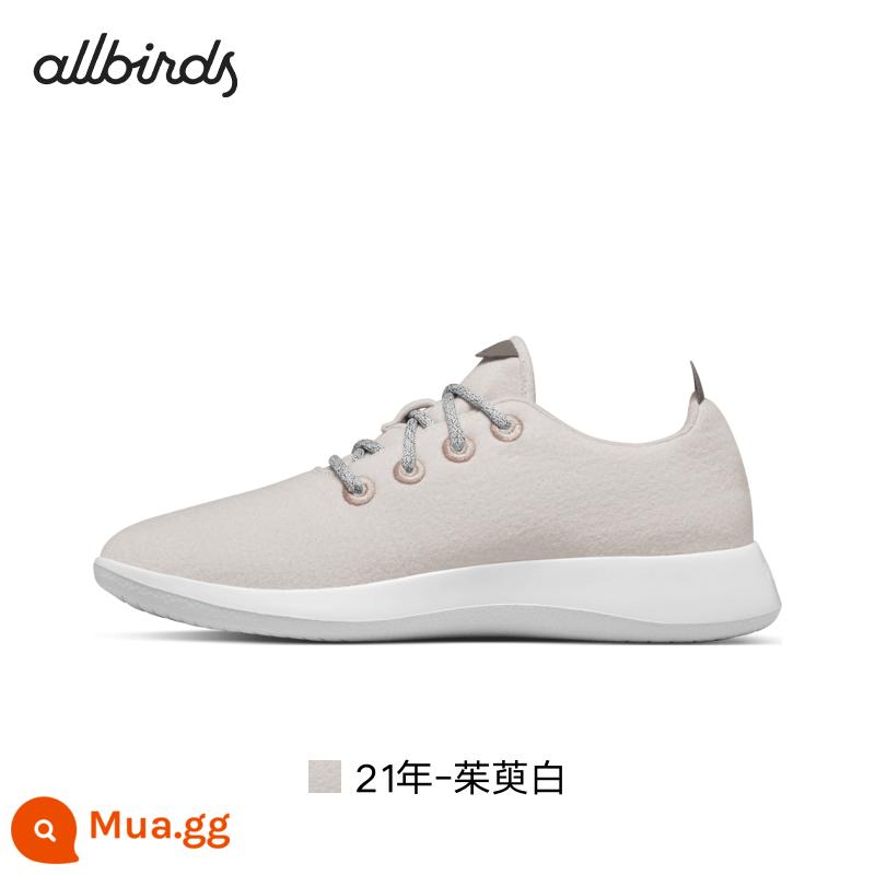 AllbirdsWool Runner Len Mùa Đông Thoáng Khí Thoải Mái Nam Giày Nữ Giày Giày Thường - 21 tuổi-Cornus trắng