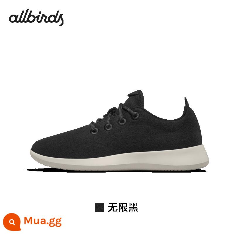 Allbirds Wool Runers Winter Winter Wool thoải mái giày bình thường Giày nam và giày phụ nữ đôi giày thể thao - màu đen vô tận