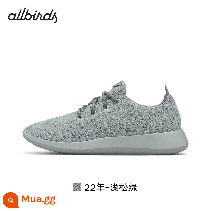 AllbirdsWool Runner Len Mùa Đông Thoáng Khí Thoải Mái Nam Giày Nữ Giày Giày Thường - 22 tuổi - xanh thông nhạt