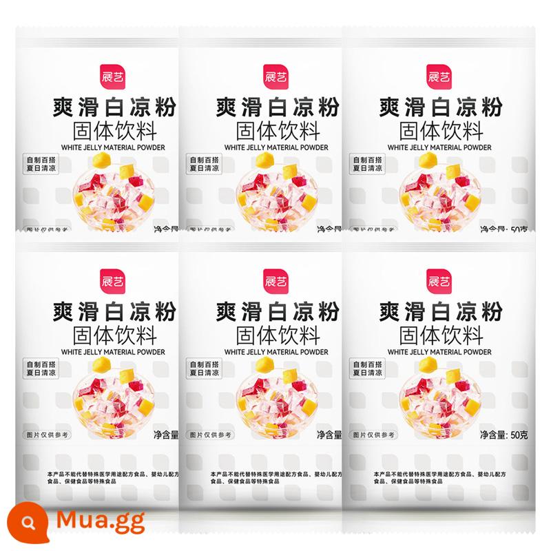 Bột thạch trắng Zhanyi 500g làm bánh pudding thạch cho bé nhà ăn cỏ tiên không cháy đặc biệt với bột đá - Thạch trắng 50g*6