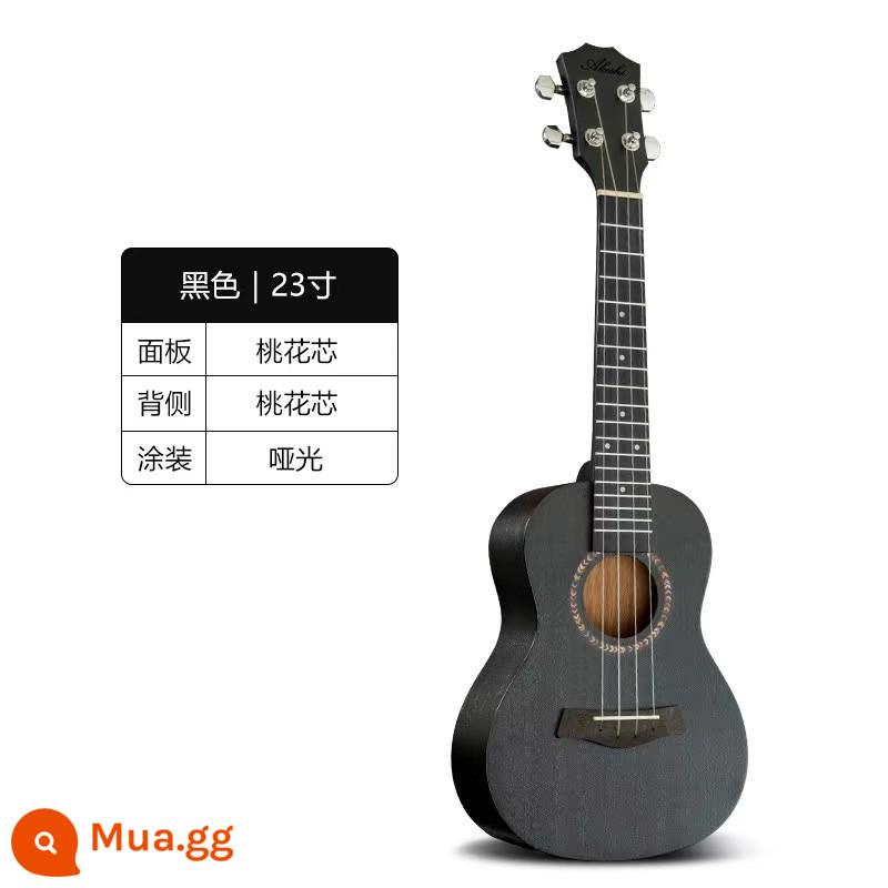 akeshi ukulele người mới bắt đầu phụ nữ chàng trai và trẻ em người lớn 23 inch mục veneer ukulele đàn guitar nhỏ - Gỗ đen 23 inch + phụ kiện + hướng dẫn