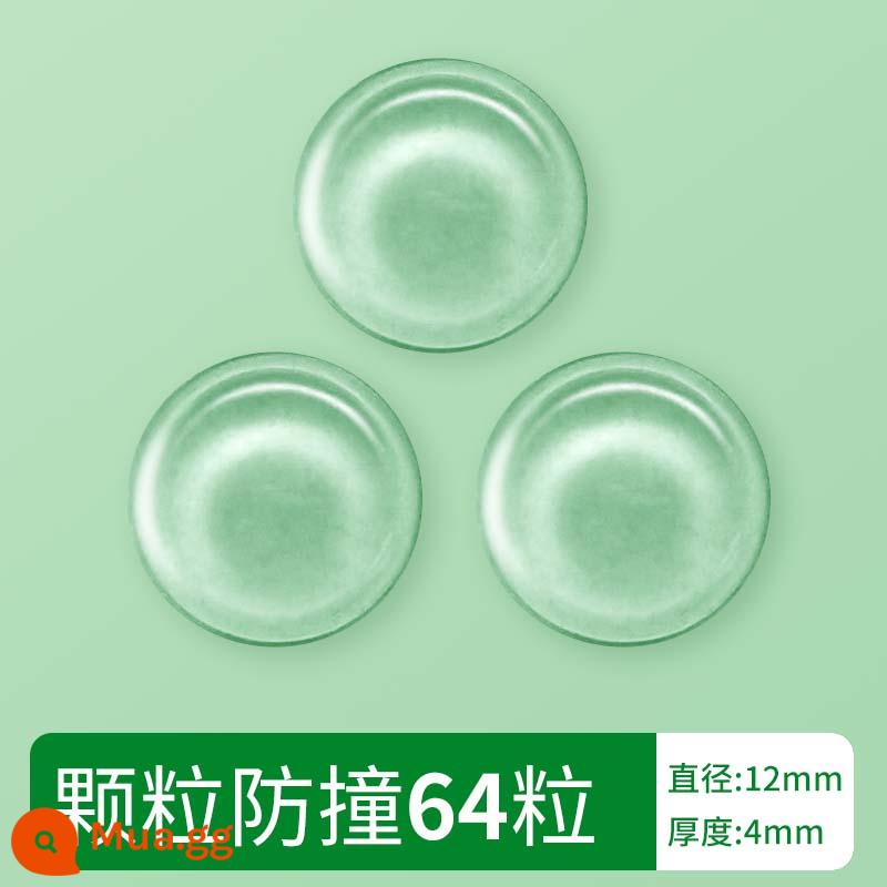 Miếng dán tường chống trượt bằng silicone trong suốt chống va chạm tay nắm cửa tủ đồ nội thất Miếng đệm cửa hút im lặng Miếng dán tường chống trượt - [Phiên bản mini vô hình ba viên 64] Bề mặt phẳng 12 * 4mm