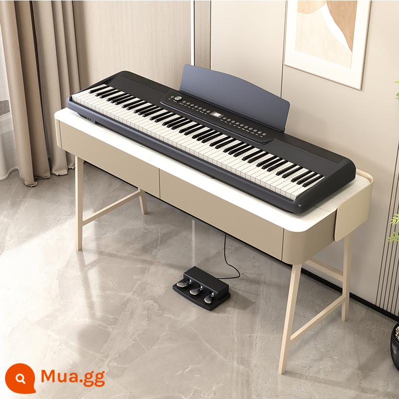 Đàn piano điện tử di động búa nặng 88 phím dành cho trẻ em mới bắt đầu dành cho người lớn giáo viên mẫu giáo nhà sản xuất đàn piano điện tử chuyên nghiệp - Mô hình chuyên nghiệp-di động ngoài trời búa nặng ba bước màu đen-Bluetooth