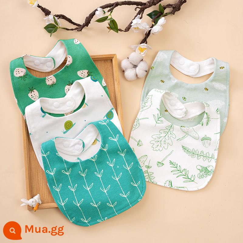 Khăn ăn yếm nước bọt hình chữ U cho bé Khăn ăn yếm sữa chống nôn bằng cotton nguyên chất cho bé trai và bé gái ăn khăn ăn yếm mùa xuân, mùa thu và mùa đông - Yếm yếm chống thấm cotton nguyên chất hình chữ U (gói 5) Bộ chữ Y