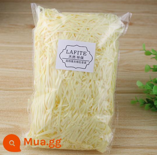 Hộp quà tặng raffia điền dải giấy vụn đám cưới hộp kẹo sáng tạo bộ đồ giường cỏ vật liệu trang trí bao bì dải giấy vụn - vàng nhạt