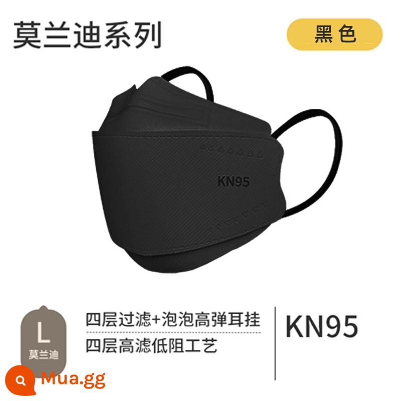 Tiêu chuẩn quốc gia kn95 mặt nạ giấy nến dày năm lớp bảo vệ thoáng khí loại cốc 3d siêu ba chiều không ôm sát tai chính hãng thông thường - [Sao Đen] Loại cá KN95