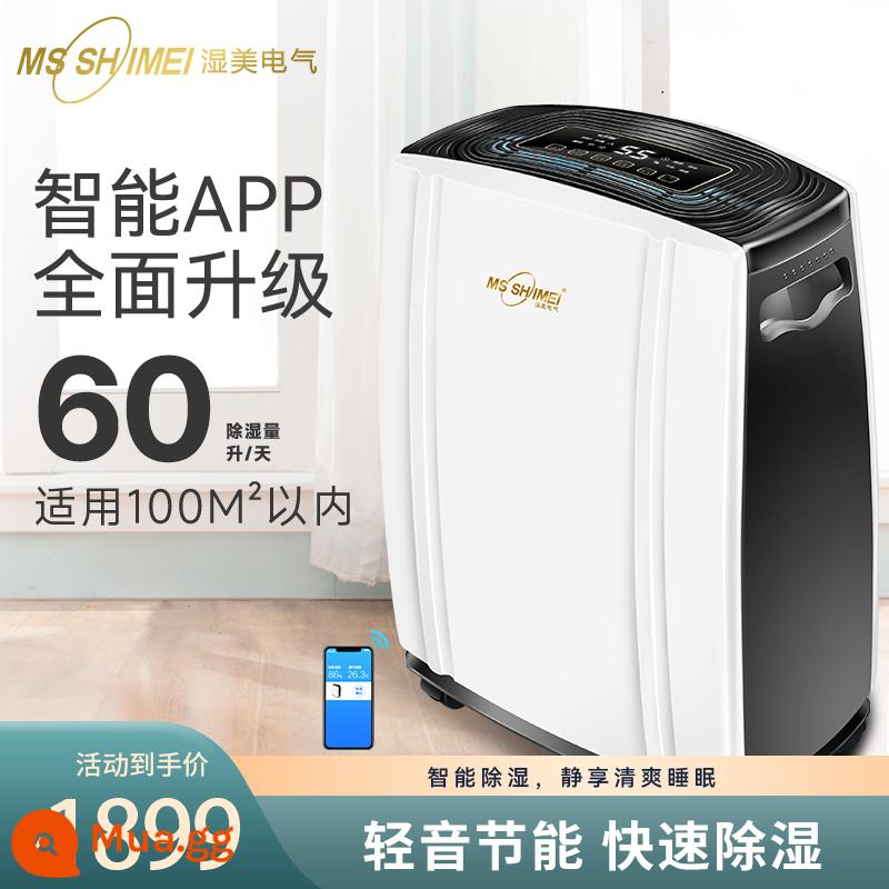 Máy hút ẩm công nghiệp Shimei phù hợp cho: Máy hút ẩm kho tầng hầm 80~200㎡ công suất lớn MS-860D - 60L [Thích hợp sử dụng trong phạm vi 100 mét vuông]