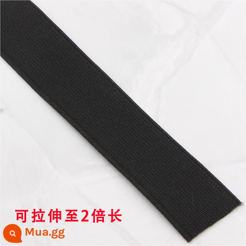 1.5-5CM Ruy Băng Nylon Hố Hoa Văn Màu Mã Hóa Lưng Túi Thay Thế Dây Đeo Vai Dây Đeo Túi Tự Làm Phụ Kiện Phụ Kiện - Màu đen - vải gợn sóng được mã hóa đàn hồi