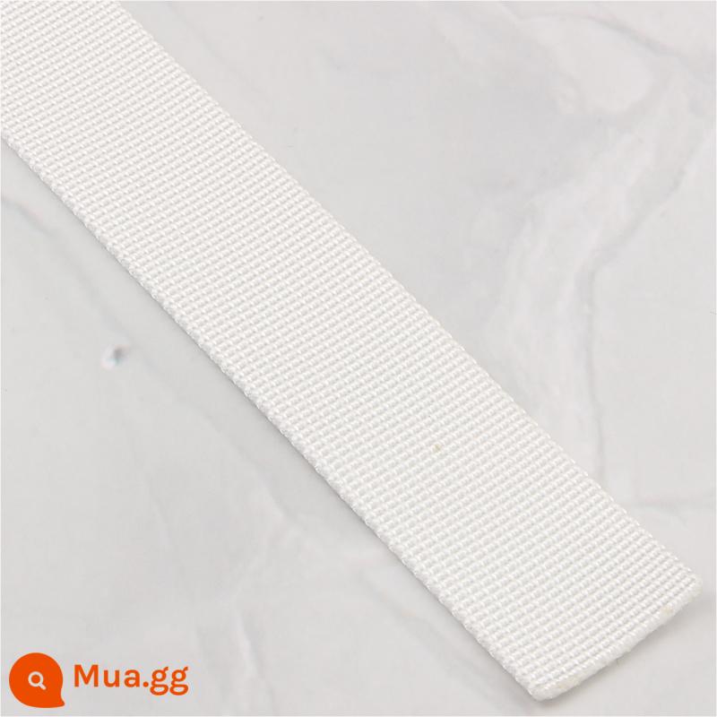 1.5-5CM Ruy Băng Nylon Hố Hoa Văn Màu Mã Hóa Lưng Túi Thay Thế Dây Đeo Vai Dây Đeo Túi Tự Làm Phụ Kiện Phụ Kiện - Vải gợn sóng được mã hóa màu trắng