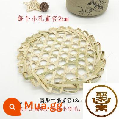 Mới treo trang trí tre hấp cá tre hấp chiếu tre soong bàn chiếu tre tơ tre dệt lưới trang trí handmade nồi l - 10 miếng tre tròn dài tới 18 cm