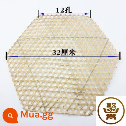 Mới treo trang trí tre hấp cá tre hấp chiếu tre soong bàn chiếu tre tơ tre dệt lưới trang trí handmade nồi l - 12 lỗ, 35 chiếc.