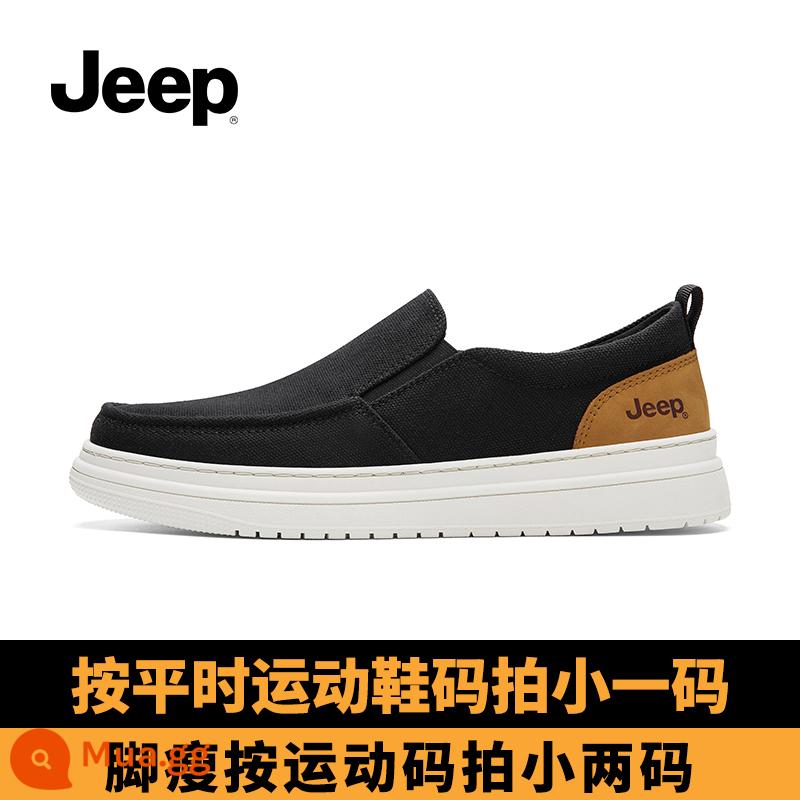 Giày Jeep Nam Jeep 2022 Mới Cũ Giày Vải Nam Giày Slip-On Giày Lười Mùa Thu - Đen B02180140B