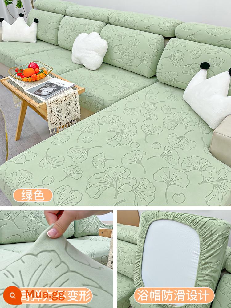 Ghế Sofa Co Giãn Ghế Sofa Tất Cả Bao Gồm Đa Năng Bốn Mùa Đa Năng Chống Trơn Trượt Sofa Đệm Ghế Sofa Mới 2022 - bạch quả xanh