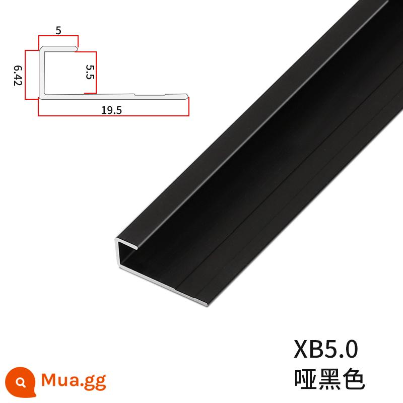 bảng tường 5mm kim loại đường trang trí gỗ veneer dải cạnh dải thẻ dải hợp kim nhôm dải cạnh bảo vệ chống va chạm dải tôi từ 5mm - 5mm đen mờ đóng 3 mét/cái