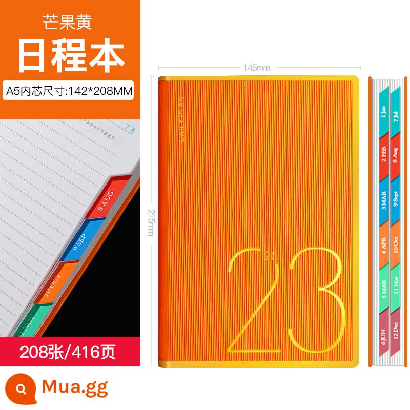 Lịch thủy triều quốc gia 2023 Máy tính xách tay mới Công cụ lập kế hoạch 365 ngày Sổ tay hiệu quả Đăng ký công việc Nhật ký công việc Lịch Notepad Tùy chỉnh sổ tay cao cấp tinh tế có giá trị cao - Màu cam - sọc dọc