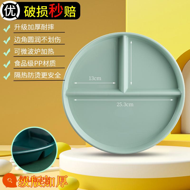 211 -Point Dish ăn tối Hút mỡ phân chia bữa tối Tấm phân tách đĩa chia bàn ăn sáng bữa ăn Bữa ăn bữa ăn Tấm giảm cân bữa ăn cố định bữa ăn cố định - [10,5 dày và mở rộng] gói đơn màu xanh nhạt