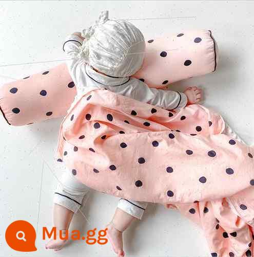 Chăn gạc Doudou e cho bé 4 tuổi Chăn Mianbao mùa xuân hè mỏng hai lớp vải mềm và nguyên chất như sáp thân thiện với da bốn mùa 9 - Kem nền cotton nguyên chất 60 chấm + nhung đậu 120*120