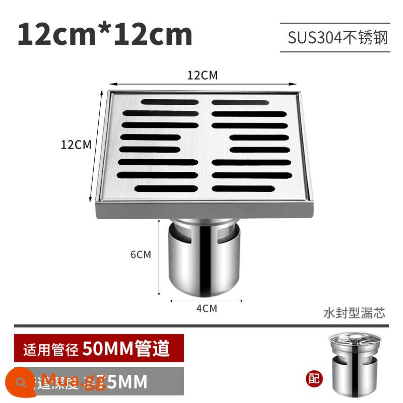 Thoát sàn inox 304 loại lớn ngoài trời 15 20 30CM chuyển lớn đường kính mái sân lớn 110 160 ống - Phớt nước 12 cm (áp dụng cho 50 ống)