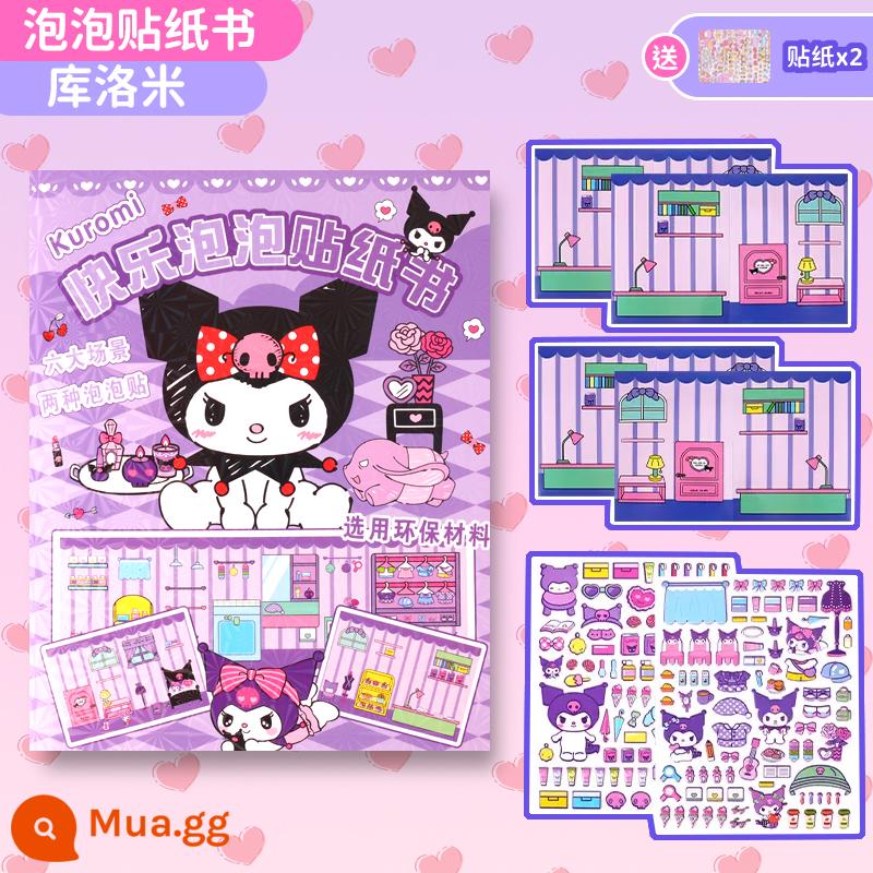 Vui Vẻ Bong Bóng Dán Êm Sách Mới Cắt Bé Gái Đồ Chơi Trẻ Em Sanrio Ba Chiều Đầm Miếng Dán Sách - Được nâng cấp lên sách nhãn dán bong bóng lớn hơn và dày hơn ⭐ [Culomi] kèm nhíp miễn phí