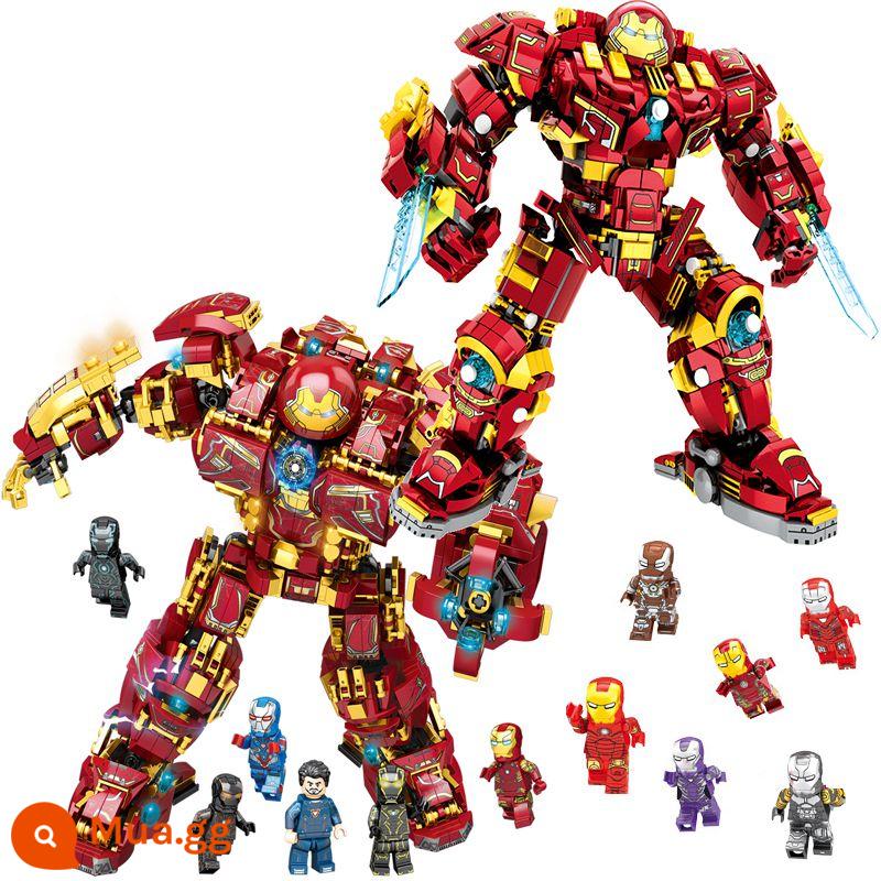 Trung Quốc Khối Xây Dựng Người Sắt Chống Hulk Mech Robot Giáp Bé Trai Trẻ Em Xếp Hình Đồ Chơi Lắp Ráp Quà Tặng - [Combo Mecha đôi] lớn 2870 mảnh, 12 nhân vật nhỏ miễn phí