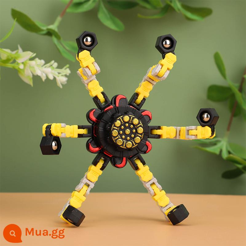 Đồ chơi bé trai 3-trẻ em trên 9 tuổi 5 quà sinh nhật 6 xếp hình 7 bé trai 8 bé trai 10 bé 12 giáng sinh - Fidget spinner cơ khí màu vàng