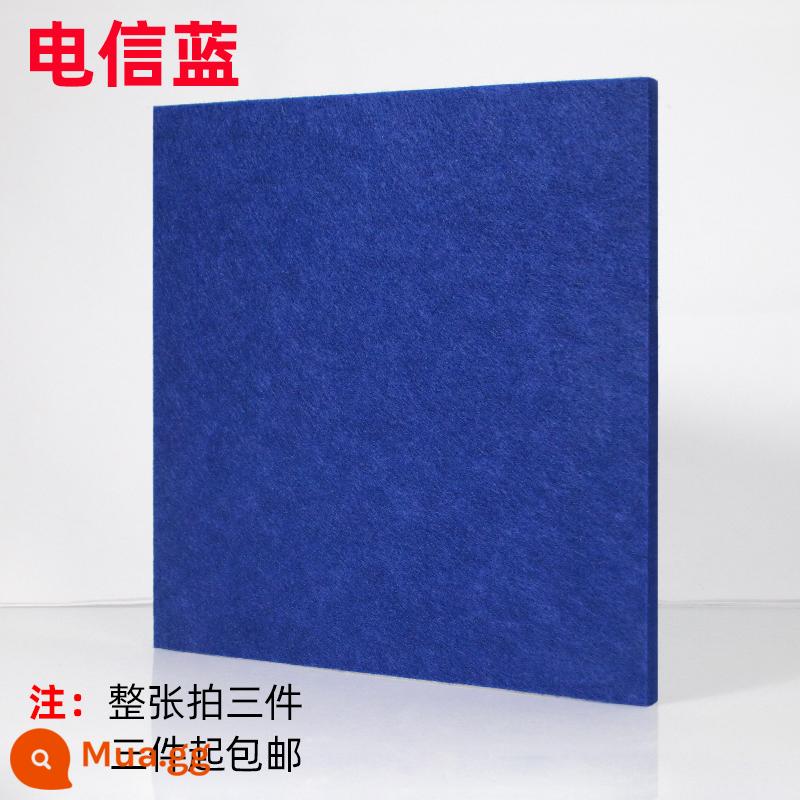 Tấm tiêu âm sợi polyester Jenier phòng đàn piano phòng họp bông tiêu âm phòng thu âm tấm tiêu âm trang trí tường ktv - viễn thông màu xanh