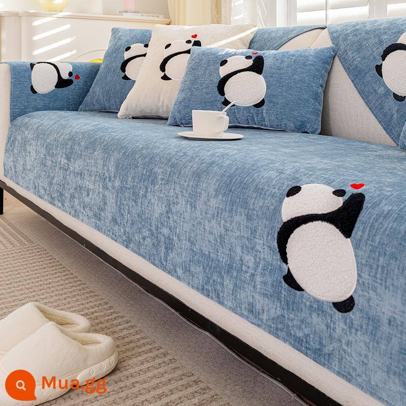 Đệm sofa tuyết bốn mùa - Panda Dundun-Xanh xl