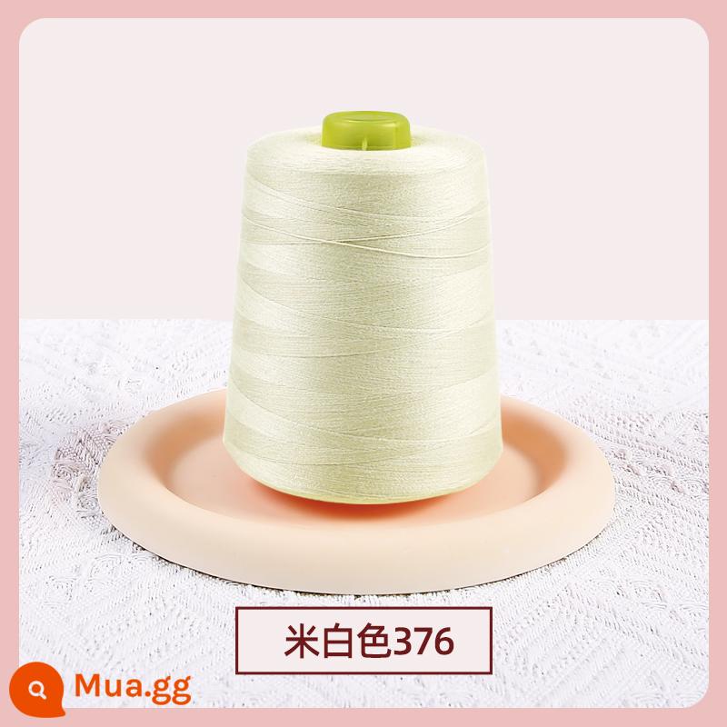 402 chỉ may máy may chỉ may tay gia đình 2 sợi chỉ mỏng chùa chỉ may quần áo tốc độ cao phẳng xe sợi polyester trắng đen - Màu trắng nhạt 8000 thước 376