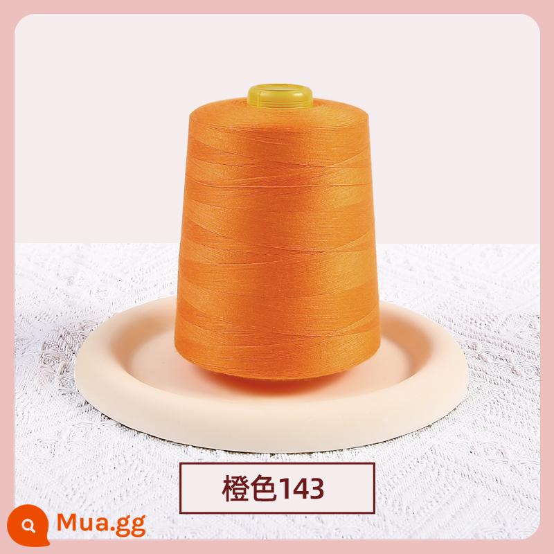 402 chỉ may máy may chỉ may tay gia đình 2 sợi chỉ mỏng chùa chỉ may quần áo tốc độ cao phẳng xe sợi polyester trắng đen - Cam 8000 thước 143