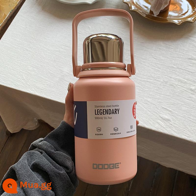 TNMKCUP Cúp cách nhiệt nhiệt TNMKCUP Cup Nước lớn - Phụ kiện hoạt hình hồng 900ml hoa văn ngẫu nhiên