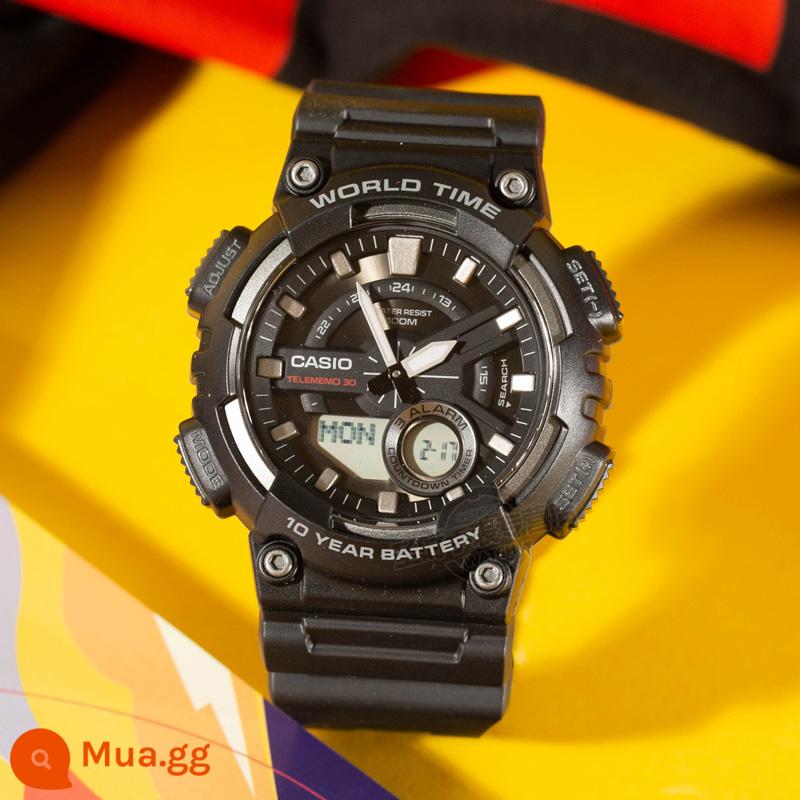 Đồng hồ CASIO nam thể thao chống thấm nước vàng đen đồng hồ thạch anh điện tử đồng hồ nam đồng hồ sinh viên đồng hồ nam AEQ-110BW-9A - AEQ-110W-1A