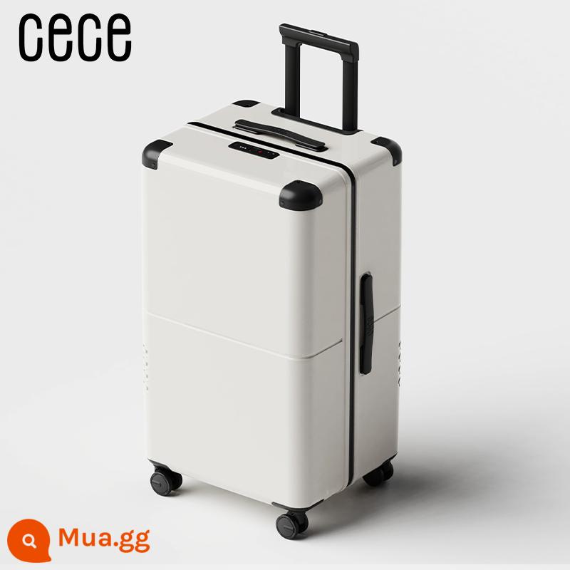 CECE dung tích cực lớn chịu mài mòn vali dày chắc chắn vali nữ vali dây kéo YKK vali nam xe đẩy 28 - Panda trắng [Dây kéo chống cháy nổ hai lớp YKK + Bánh xe im lặng hinomoto Nhật Bản + Tấm dày PC]