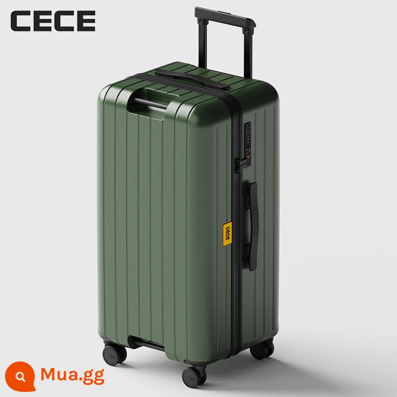 CECE2023 Mới Phanh Vali Đa Năng Công Suất Lớn Nâng Xe Đẩy 28 Inch Nam 30 Nữ Hành Lý - Màu xanh lá cây đậm