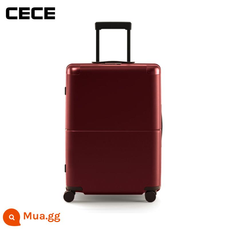 CECE Nhật Bản im lặng đa năng bánh xe vali nữ 24-inch xe đẩy vali nam 20-inch nội trú vali 28 - hoa trà đỏ