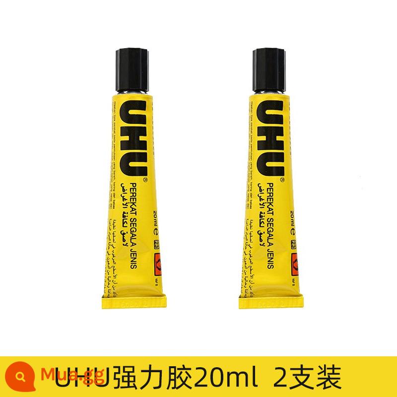 [Tự vận hành] Keo dán mạnh UHU nhập khẩu từ Đức keo dán phổ thông thủ công trong suốt mô hình gỗ thủy tinh kim loại chế biến gỗ sửa chữa giày đa chức năng đặc biệt keo dính keo dính đa năng - 2 miếng (20ML)