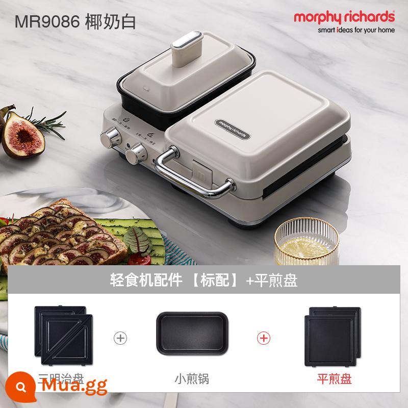 [Tự vận hành] Máy ăn sáng đa chức năng Mofei Máy làm thức ăn nhẹ sandwich Máy nướng bánh quế gia dụng nhỏ - Nước cốt dừa trắng [tiêu chuẩn + chảo nướng phẳng]