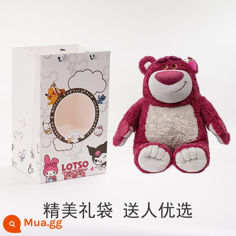 [Tự vận hành] Disney Toy Story Strawberry Bear Doll Plush Toy Doll Doll Strawberry Scent - Búp bê dễ thương gấu dâu 25cm + Túi quà