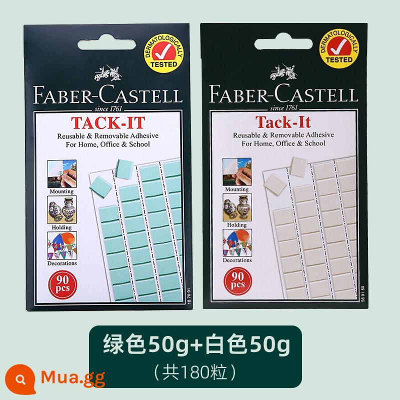 [Tự vận hành] Đức FABER-CASTELL/ Faber-Castell Clay Free Liquid Nail Clay Photo Wall Photo Frame Balloon No Trace Keo hai mặt Keo làm sạch tai nghe Keo dán tường Đặc biệt - Xanh 50g + trắng 50g (khoảng 180 cái)