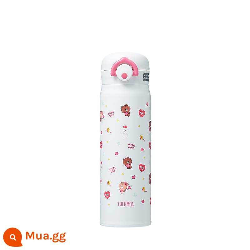 [Tự vận hành] Ly giữ nhiệt Linefriends THERMOS Cartoon IP chính hãng do Disney ủy quyền - LineFriends-Trắng 500ml