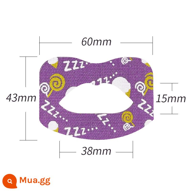 [Tự vận hành] Miếng dán điều chỉnh hơi thở bằng miệng OKTAPE im lặng tạo tác chống hở môi trẻ em khi ngủ miếng dán bịt kín miệng - Phong cách kem tím (8-14 tuổi)