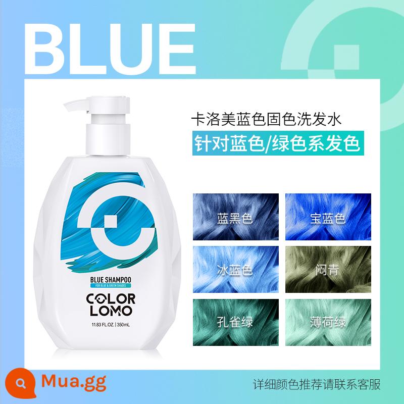 [Tự vận hành] Dầu gội màu đặc COLORLOMO bảo vệ màu khóa màu bổ sung màu xám đỏ hồng 350ml - [350ml Xanh lam] Dành cho màu tóc xanh đen/xanh sương mù/xanh nàng tiên cá/xanh Polarstar