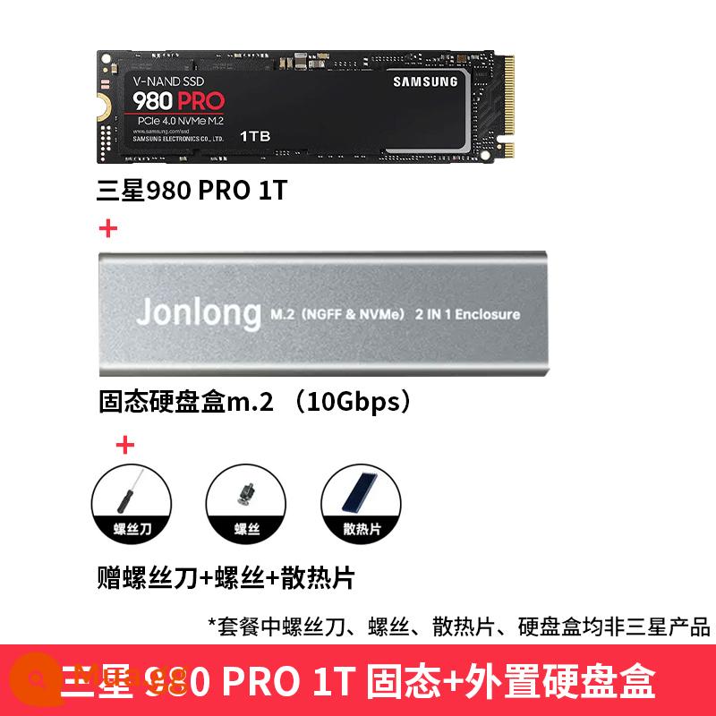 [Tự vận hành] Máy tính xách tay Samsung 980PRO 1TB 990 máy tính để bàn PS5 ổ cứng thể rắn M2 trạng thái rắn 2TSSD - Hộp ổ cứng Samsung 980PRO 1t+