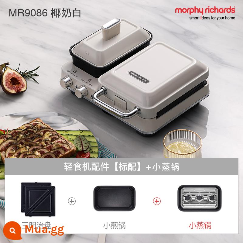 [Tự vận hành] Máy ăn sáng đa chức năng Mofei Máy làm thức ăn nhẹ sandwich Máy nướng bánh quế gia dụng nhỏ - Nước cốt dừa trắng [tiêu chuẩn + hấp]