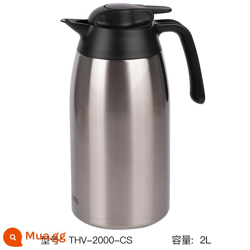 [Tự vận hành] Bình giữ nhiệt THERMOS Bình giữ nhiệt bình giữ nhiệt văn phòng tại nhà Bình đun nước inox TTB - Màu thép không gỉ (2L)