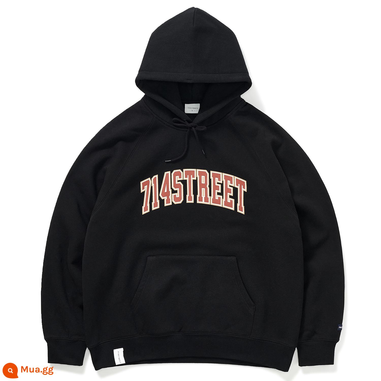 714street Hoodie Nam Nữ Cùng Phong Cách 2023 Quần Áo Mới Cặp Đôi Mặc Áo Hợp Thời Trang Thương Hiệu Áo Khoác In Hình - đen