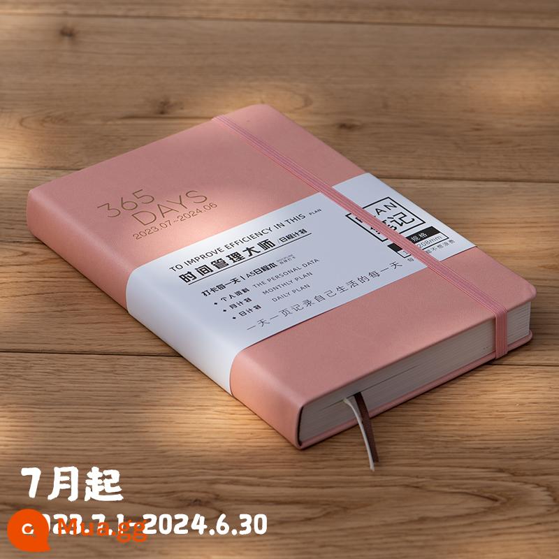 kế hoạch năm 2023 lên lịch cho dòng thời gian này một ngày một trang lịch notepad A6 tự kiểm tra kỷ luật kế hoạch hàng ngày sổ tay hướng dẫn hiệu quả công việc sổ tay nhật ký sổ tay LOGO tùy chỉnh - [Từ tháng 10] Bề mặt cứng/dây hồng 005